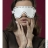 Белая маска на глаза с заклепками из кожи Feral Feelings - Blindfold Mask