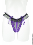 Женские сексуальные трусики шортики и эротические стринги (страница 10) - трусики фиолетовые с бантиками фото