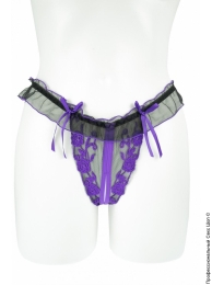 Фото трусики фиолетовые с бантиками в профессиональном Секс Шопе