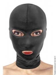 Фото бдсм-маска с открытыми глазами и ртом fetish tentation open mouth and eyes hood в профессиональном Секс Шопе