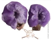 Наручники - хутряні наручники фіолетові фото