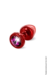 Фото анальная пробка с малиновым кристалом - anni round red в профессиональном Секс Шопе