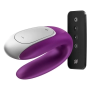 Вибратор для двоих - satisfyer double fun - смарт-вибратор для пар, 9х3 см (фиолетовый) фото