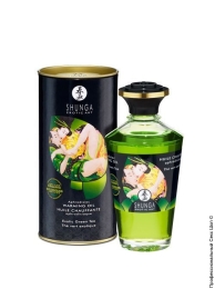 Фото органічне cогревающее масло shunga aphrodisiac warming oil - exotic green tea (зелений чай) в профессиональном Секс Шопе