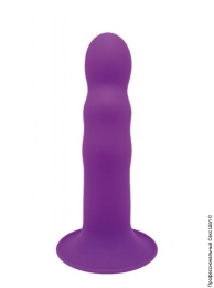 Фото фалоімітатор solid love ribbed purple чутливий до температури, 18х4см в профессиональном Секс Шопе