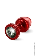 Анальні іграшки (сторінка 18) - анальна пробка з чорним кристалом - anni round red фото