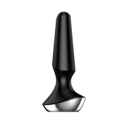 Анальная пробка с вибрацией - satisfyer plug-ilicious 2 - анальная смарт-пробка, 14х3 см, (черная) фото