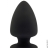 Термоактивная анальная пробка PREMIUM SILICONE PLUG L BLACK, 13х7,5см