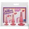Набор пробок Doc Johnson Crystal Jellies - Pink, диаметры 2см, 3см, 4см - Набор пробок Doc Johnson Crystal Jellies - Pink, диаметры 2см, 3см, 4см