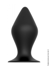 Фото анальная пробка black plug with suction cup, 14х6,7см в профессиональном Секс Шопе