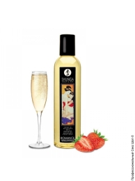 Фото натуральное масло для массажа shunga romance - sparkling strawberry wine (клубничное шампанское) в профессиональном Секс Шопе
