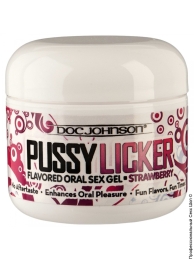 Фото оральный гель для кунилингуса со вкусом клубники doc johnson pussy licker strawberry, 56г в профессиональном Секс Шопе