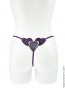 Женские сексуальные трусики шортики и эротические стринги (сторінка 7) - фіолетові трусики з сердечками фото