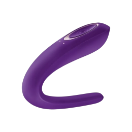 Фото satisfyer double classic (ex partner) - вибратор для пар, 9х3 см (фиолетовый) в профессиональном Секс Шопе
