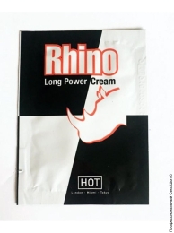 Фото що продовжує крем-пробник hot rhino long power cream, 3 мл в профессиональном Секс Шопе