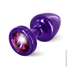 Анальна пробка з стразом Diogol ANNI round purple  - Анальна пробка з стразом Diogol ANNI round purple 