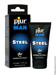 Фото гель для стимуляції члена з екстрактом паприки і ментолом pjur man steel gel 50мл в профессиональном Секс Шопе