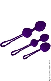 Фото набор вагинальных шариков с вибрацией - dark purple trio в профессиональном Секс Шопе