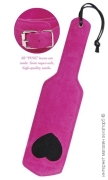 Плетки флоггеры и метелки - елегантна рожева шлепалка з замша фото