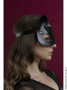 Маски - черная маска кошечки из натуральной кожи feral feelings - catwoman mask фото