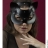 Черная маска кошечки из натуральной кожи Feral Feelings - Catwoman Mask