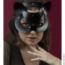 Черная маска кошечки из натуральной кожи Feral Feelings - Catwoman Mask - Черная маска кошечки из натуральной кожи Feral Feelings - Catwoman Mask