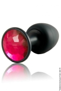 Анальные пробки с кристаллами и стразами - анальная пробка marc dorcel geisha plug ruby с металлическим шариком внутри фото