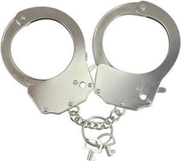 Фото adrien lastic handcuffs metallic - наручники металлические полицейские в профессиональном Секс Шопе