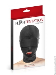 Фото маска на голову с открытым ртом для бдсм fetish tentation open mouth hood в профессиональном Секс Шопе