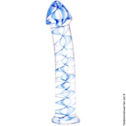 Скляні фалоімітатори - стимулятор точки g spiraled ice gspot teaser dildo фото