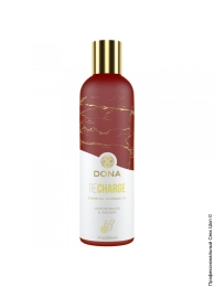 Фото натуральне масажне масло з ефірними маслами dona recharge - lemongrass & gingerl (лемонграс, імбир) в профессиональном Секс Шопе