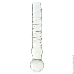 Фото подвійний фаллоімітатор glass joystick clear glass dildo в профессиональном Секс Шопе