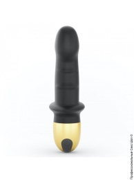 Фото анальна пробка для чоловіків з ерекційне кільце і вібрацією black silicone в профессиональном Секс Шопе