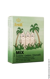 Фото набор презервативов amor mix, 3 шт. в профессиональном Секс Шопе