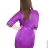 Фиолетовый атласный халат