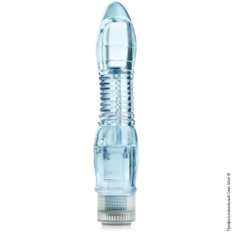 Фото вибрационная головка гелевая водонепроницаемая гибкая синий в профессиональном Секс Шопе