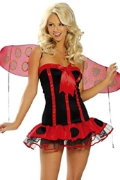 Фото roma costume - lady bug - костюм божьей коровки, m/l (черный с красным) в профессиональном Секс Шопе