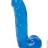 Гелевый фаллоимитатор Doc Johnson Jelly Jewels - Cock and Balls with Suction Cup - Blue