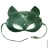 Зеленая премиум маска кошечки LOVECRAFT из натуральной кожи в подарочной упаковке