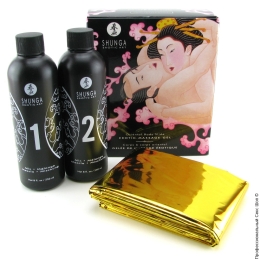 Фото набор для эротического массажа shunga strawberry&champagne в профессиональном Секс Шопе