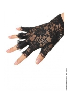 Перчатки - черные короткие перчатки фото