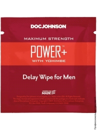 Фото пролонгують серветка з екстрактом йохимбе doc johnson power + delay wipe for men в профессиональном Секс Шопе