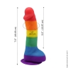 Фаллоимитатор c мошонкой Pride Dildo Silicone Rainbow - Фаллоимитатор c мошонкой Pride Dildo Silicone Rainbow
