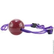 Садо-мазо (БДСМ) игрушки и аксессуары - кляп фіолетовий japanese silk love rope ball gag фото
