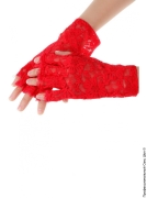 Перчатки - красные короткие перчатки фото