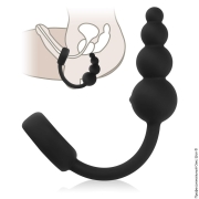 Массажеры для простаты (сторінка 11) - кульковий масажер простати анальна пробка з кільцем на пеніс фото