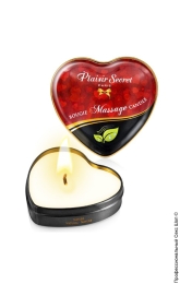 Фото масажна свічка сердечко - plaisirs secrets natural, 35ml в профессиональном Секс Шопе