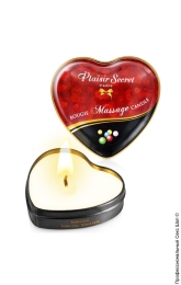 Фото масажна свічка сердечко - plaisirs secrets bubble gum, 35ml в профессиональном Секс Шопе