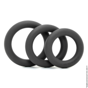 Кільця і насадки (сторінка 19) - комплект ерекційних кілець topco sales hombre snug-fit silicone thin c-rings фото
