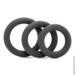 Фото комплект эрекционных колец topco sales hombre snug-fit silicone thin c-rings в профессиональном Секс Шопе